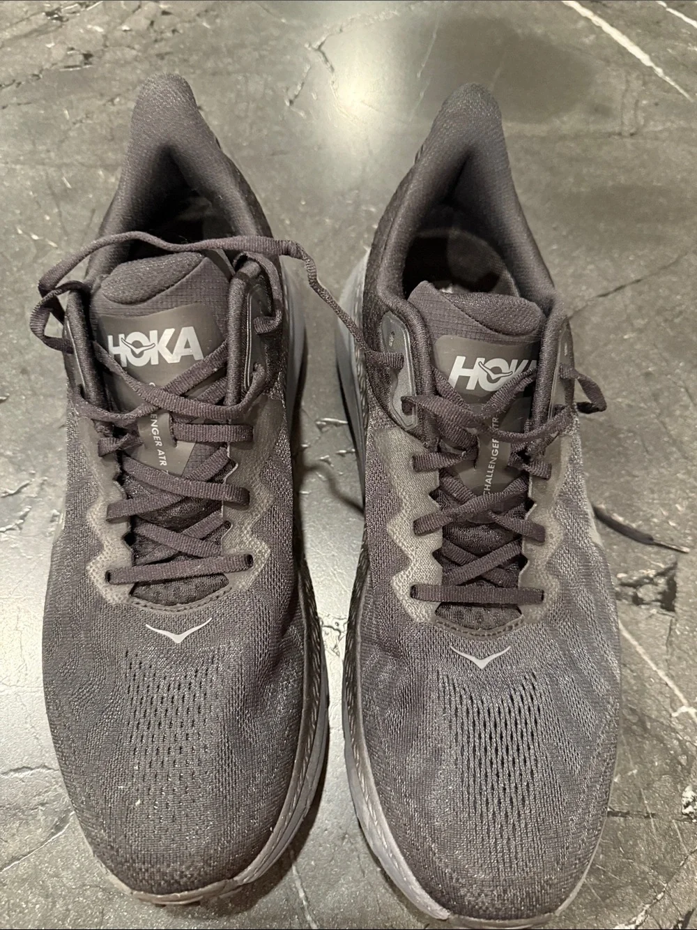 Hoka Black with Blue Logo Athletic Shoe